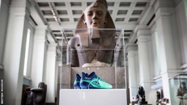salah boots in british museum