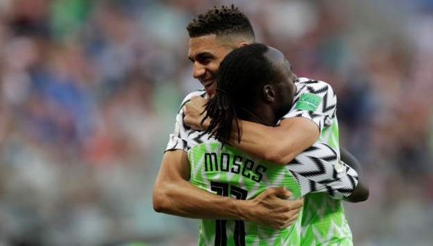 Balogun hugs Moses: Drogba tips super eagles for world cup last 16