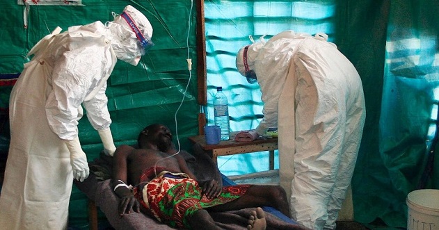 Health workers in DRC tending to Ebola patients