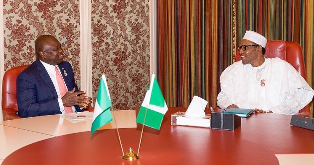 LAGOS GUBER: Ambode lobbies on, briefs Buhari behind closed doors