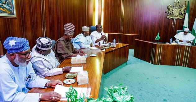 PHOTOSCENE: Buhari meets APC govs over primaries