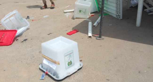 LAGOS: Pandemonium as APC thugs chase away voters, burn ballot boxes in Okota