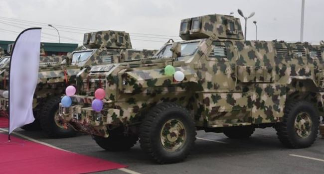 B'HARAM FIGHT: Army unveils mine resistant vehicles made in Nigeria
