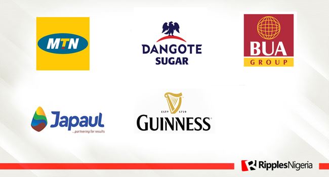 MTN Nigeria, Dangote Sugar, BUA Cement, Japaul Gold, Guinness make Ripples Nigeria stocks-to-watch list
