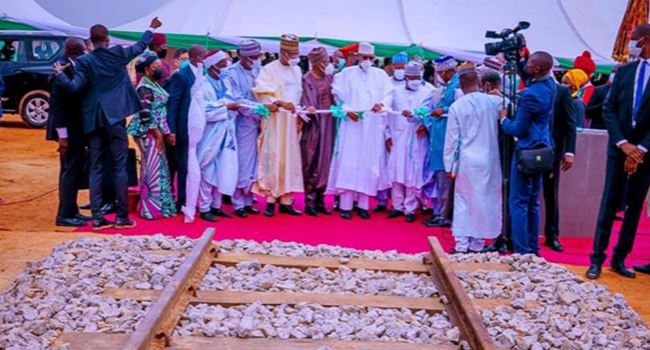 Buhari lays foundation stone for $1.2bn Kano-Kaduna rail project