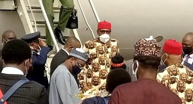 JUST IN: Buhari arrives Imo State